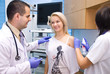 Nurse gives injections, the patient