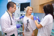 Nurse gives injections, the patient