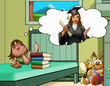 girl in the bed room