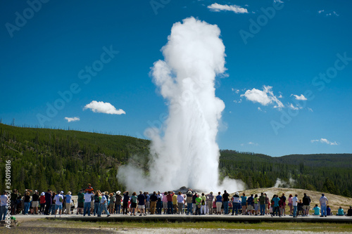 Photo: Old Faithful, Yellowstone National Park, USA Old Faithful, Yellowstone National Park, USA