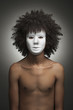 South African man wearing white mask