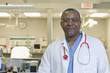 Black doctor in hospital