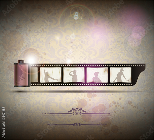 Vector: Elegant Vintage empty Photo film Background. Elegant Vintage empty Photo film Background.