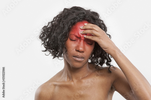Photo: Black woman with headache Black woman with headache