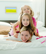 Mommy With Two Daughters