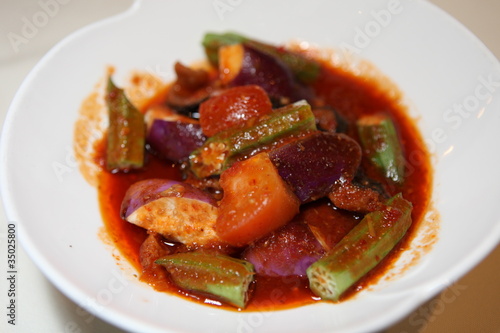 Photo: Food - Vegetarian Brinjal in Tomato Sauce Food - Vegetarian Brinjal in Tomato Sauce