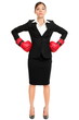 Strong business woman boss concept