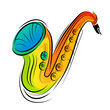 Colourful Saxophone Design Colourful Saxophone Design