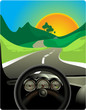 Driving on long road