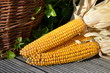Yellow corn cobs