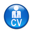 Boton brillante simbolo y texto CV