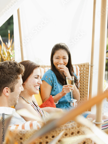 Photo: Friends drinking champagne together Friends drinking champagne together