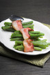 Photo: Green beans wrapped in bacon Green beans wrapped in bacon