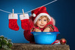 Child in Santa hat Child in Santa hat