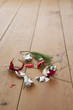 Broken Christmas ornament on floor