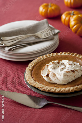 Photo: "Plates, forks and pumpkin pie" "Plates, forks and pumpkin pie"