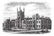 Queen's University in Belfast,Ireland, vintage engraving from th