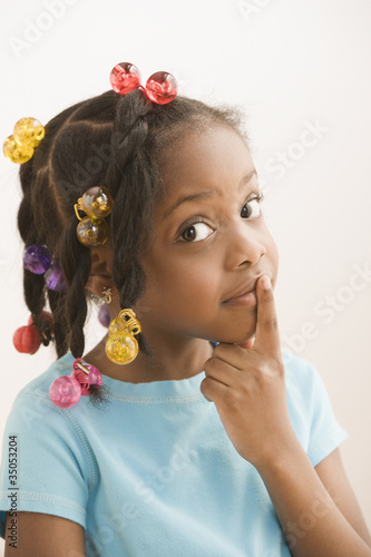 Photo: Black girl making shhh gesture Black girl making shhh gesture