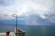 Clouds Mediterranean sea Cullera beach Valencia pr Clouds Mediterranean sea Cullera beach Valencia pr