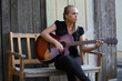 Beautiful guitar player
