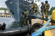 Photo: Soldiers marines boarding a ship in a simulated assault Soldiers marines boarding a ship in a simulated assault