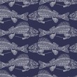 texture with the skeletons of fish