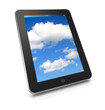 Tablet mit Wolken