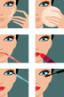 Makeup icons. vector