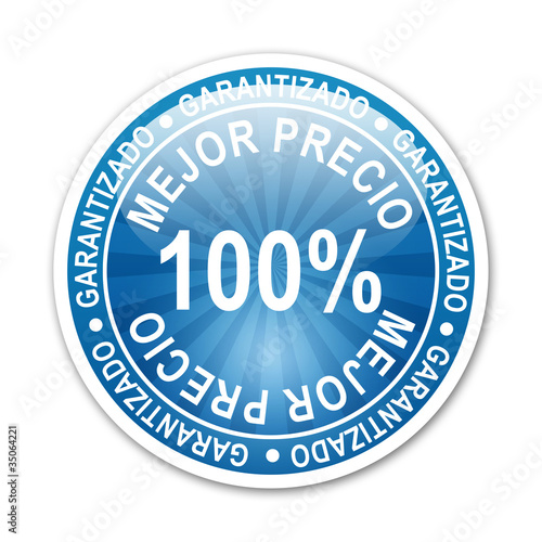 Illustration: Pegatina 100% MEJOR PRECIO GARANTIZADO Pegatina 100% MEJOR PRECIO GARANTIZADO