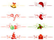 Set of different traditional Christmas elements on white Set of different traditional Christmas elements on white