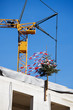 Dachgleiche bei Baustelle eines Hauses