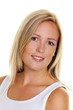 blonde Frau mit Sommersprossen