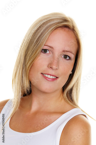 Photo: blonde Frau mit Sommersprossen blonde Frau mit Sommersprossen