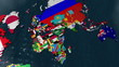 Australia 3D Flag World Slow Zoom with Clouds