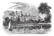 Eton College in Windsor, England, United Kingdom, vintage engrav