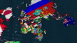 Australia 3D Flag World Slow Zoom with NO Clouds