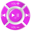 vector illustration of pink remote control buttons