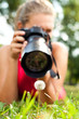 photographer girl in nature