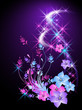 Glowing background with ornament