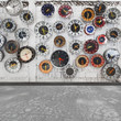 Retro clocks on the wall