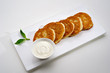 Potato pancakes with sour cream Potato pancakes with sour cream