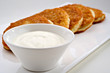 Potato pancakes with sour cream Potato pancakes with sour cream