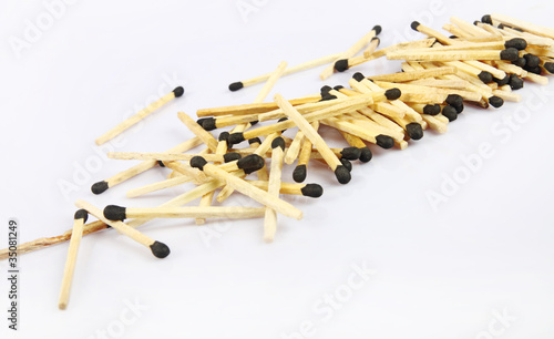 Photo: Matches on white background Matches on white background