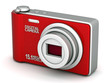 Illustration: Digital camera image on white background Digital camera image on white background