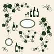Winery design object silhouettes. Vector illustration.