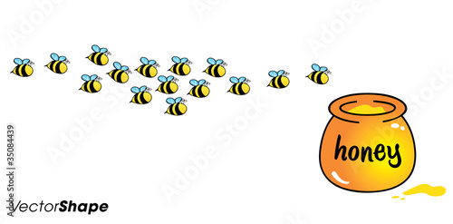 Cartoon Bee Flying