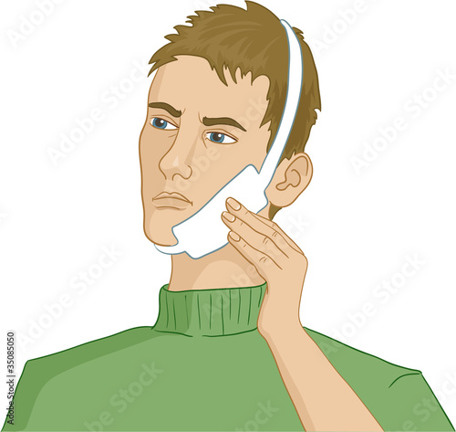 Vector: Man having teeth pain Man having teeth pain