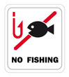 Vektor: NO FISHING Schild NO FISHING Schild