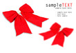 Couple red ribbon isolate on white