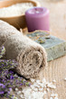 Spa with lavender and towel Spa with lavender and towel